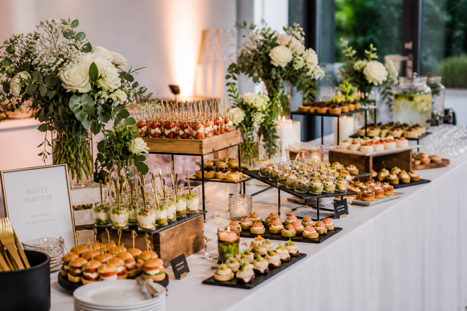 Buffet traiteur maison pour commande de groupe